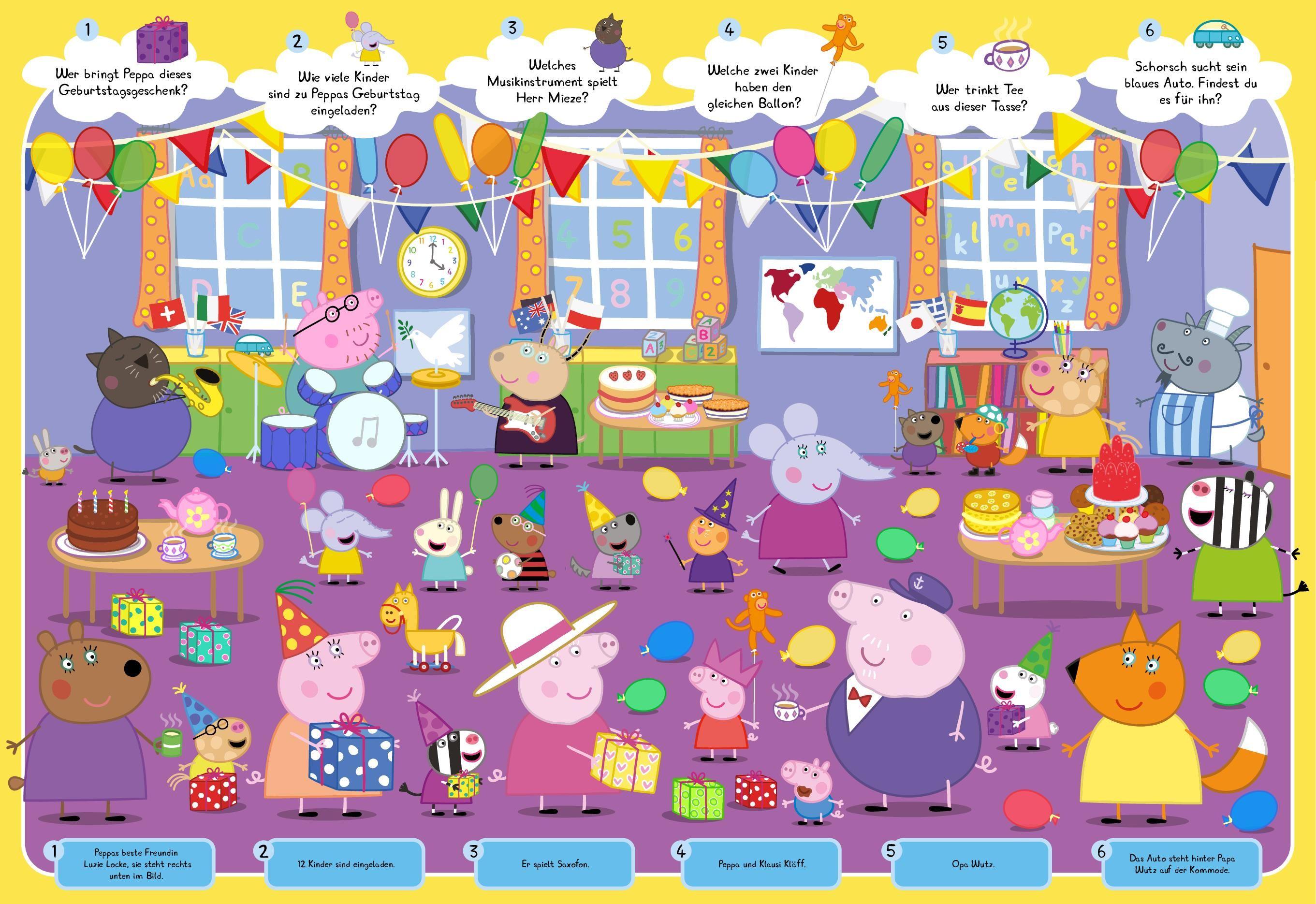 Beispielinhalt (Bild) Wimmelbuch Peppa Pig