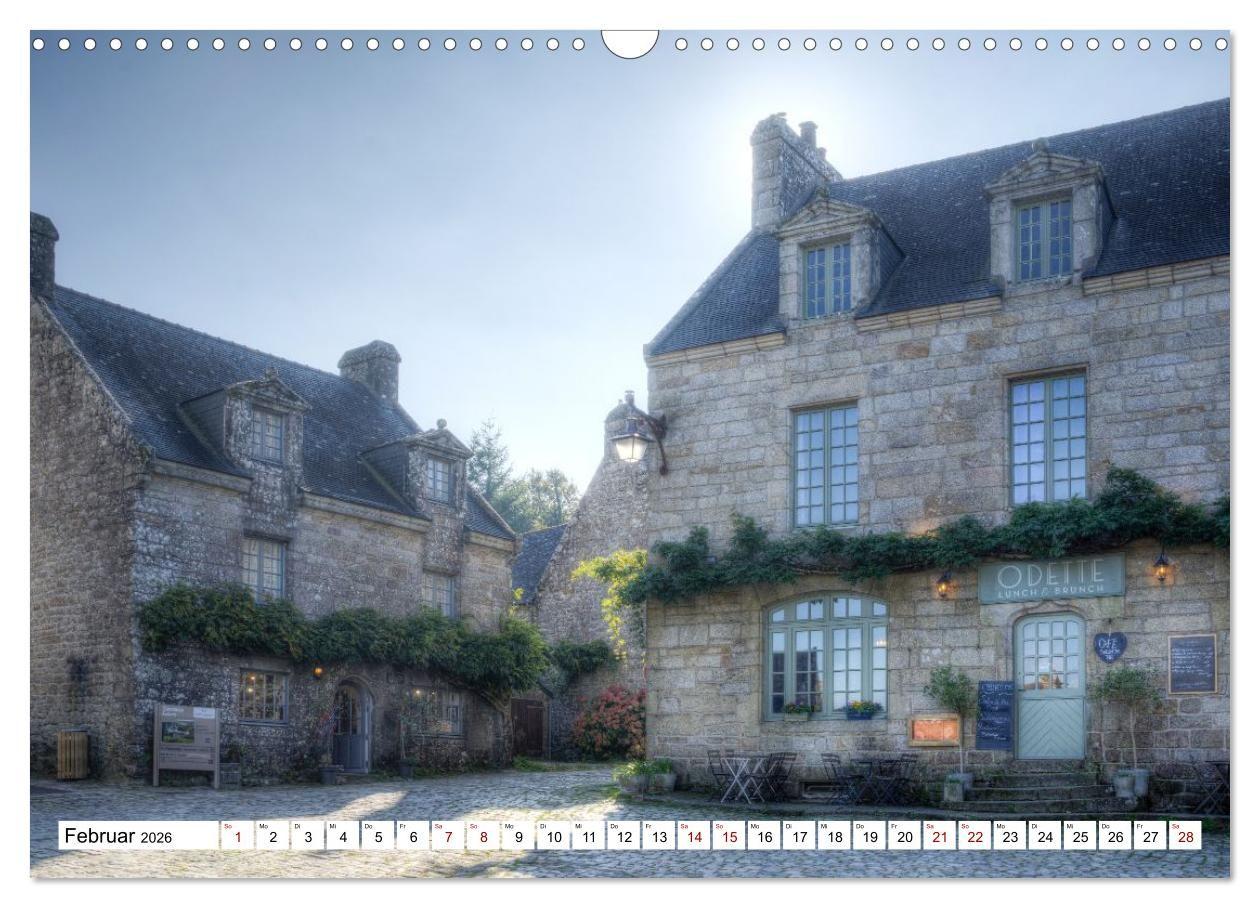 Beispielinhalt (Bild) Locronan, ein Highlight in der Bretagne (Wandkalender 2026 DIN A3 quer), CALVENDO Monatskalender
