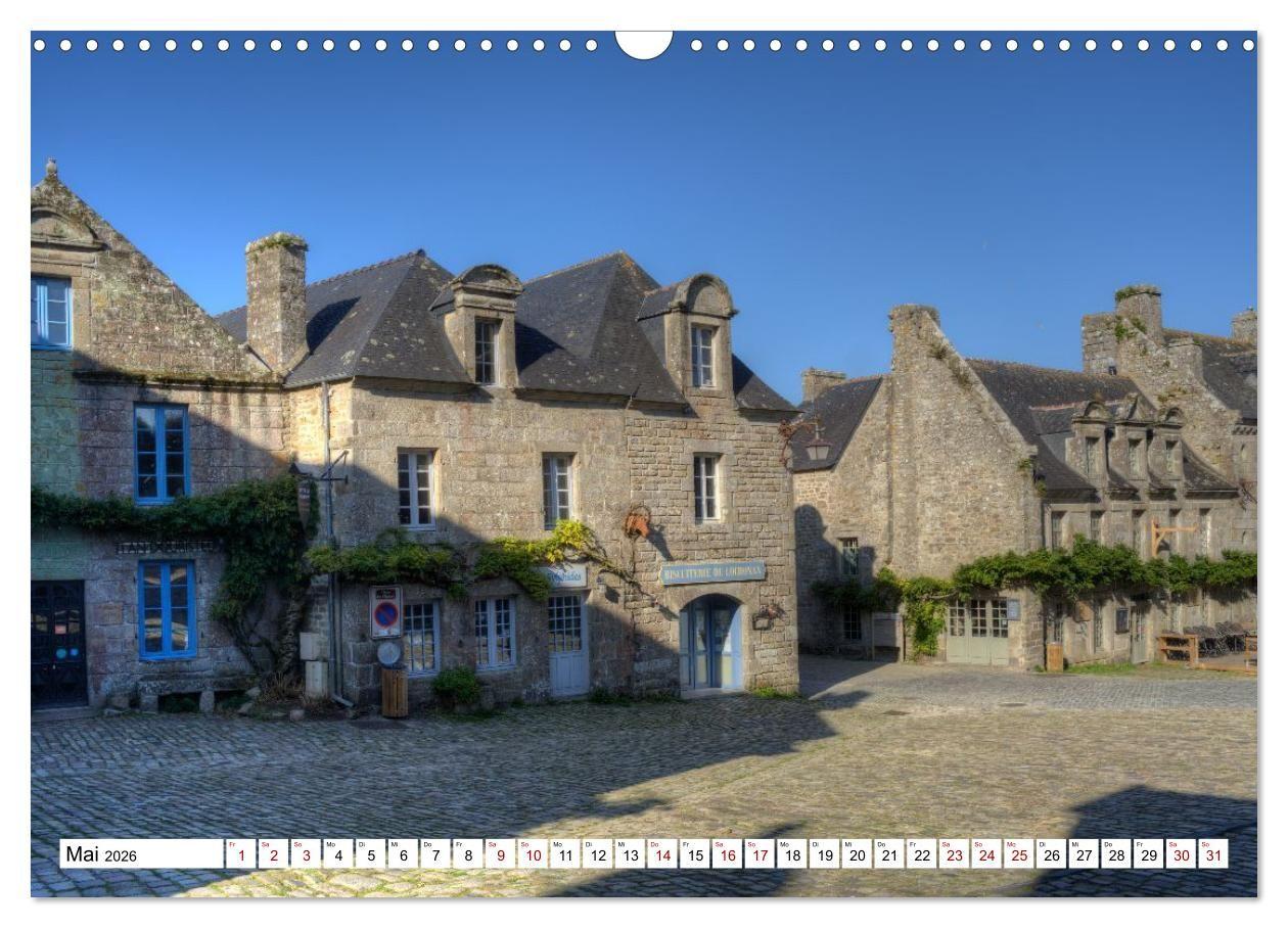 Beispielinhalt (Bild) Locronan, ein Highlight in der Bretagne (Wandkalender 2026 DIN A3 quer), CALVENDO Monatskalender