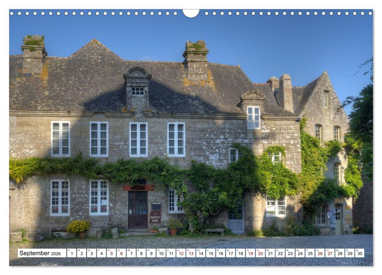 Beispielinhalt (Bild) Locronan, ein Highlight in der Bretagne (Wandkalender 2026 DIN A3 quer), CALVENDO Monatskalender