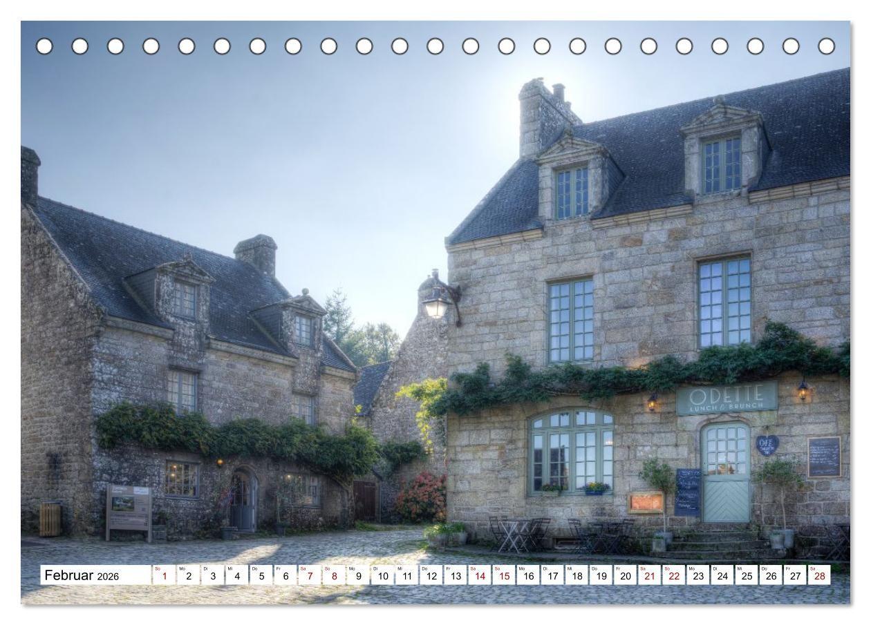 Beispielinhalt (Bild) Locronan, ein Highlight in der Bretagne (Tischkalender 2026 DIN A5 quer), CALVENDO Monatskalender