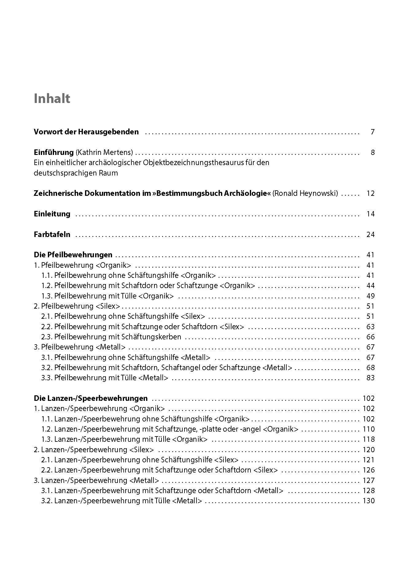 Beispielinhalt (Bild) Pfeil- und Lanzenspitzen