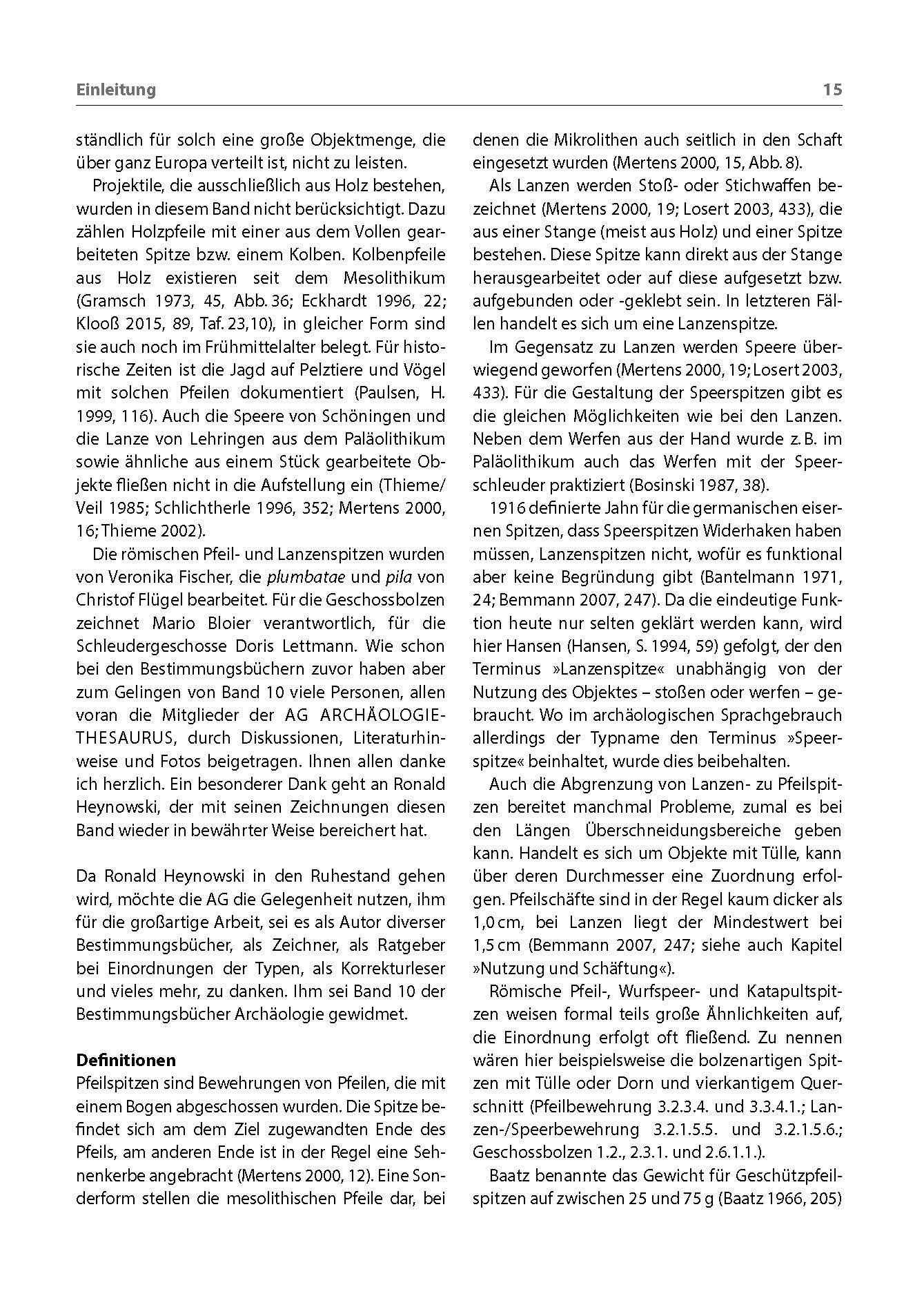 Beispielinhalt (Bild) Pfeil- und Lanzenspitzen