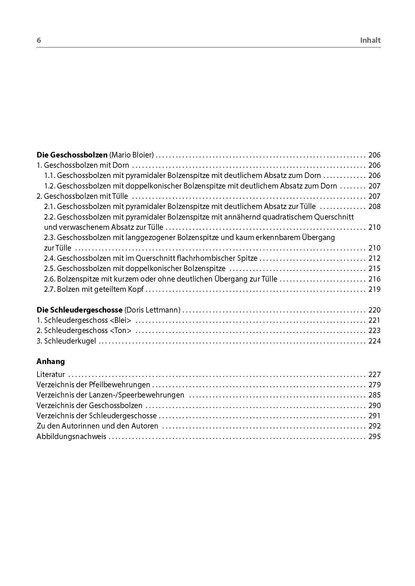 Beispielinhalt (Bild) Pfeil- und Lanzenspitzen