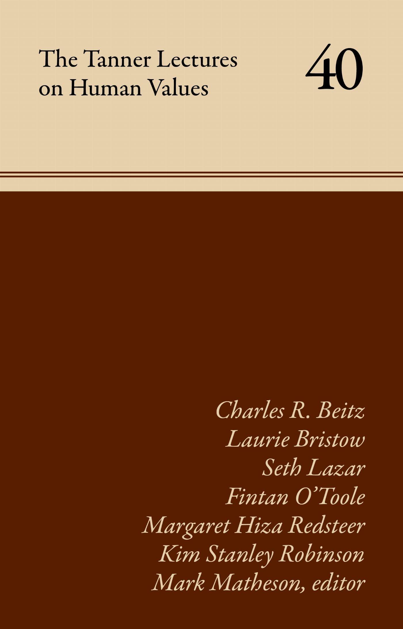 Vorderes Coverbild The Tanner Lectures on Human Values