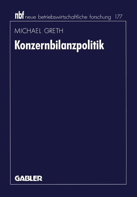 Vorderes Coverbild Konzernbilanzpolitik