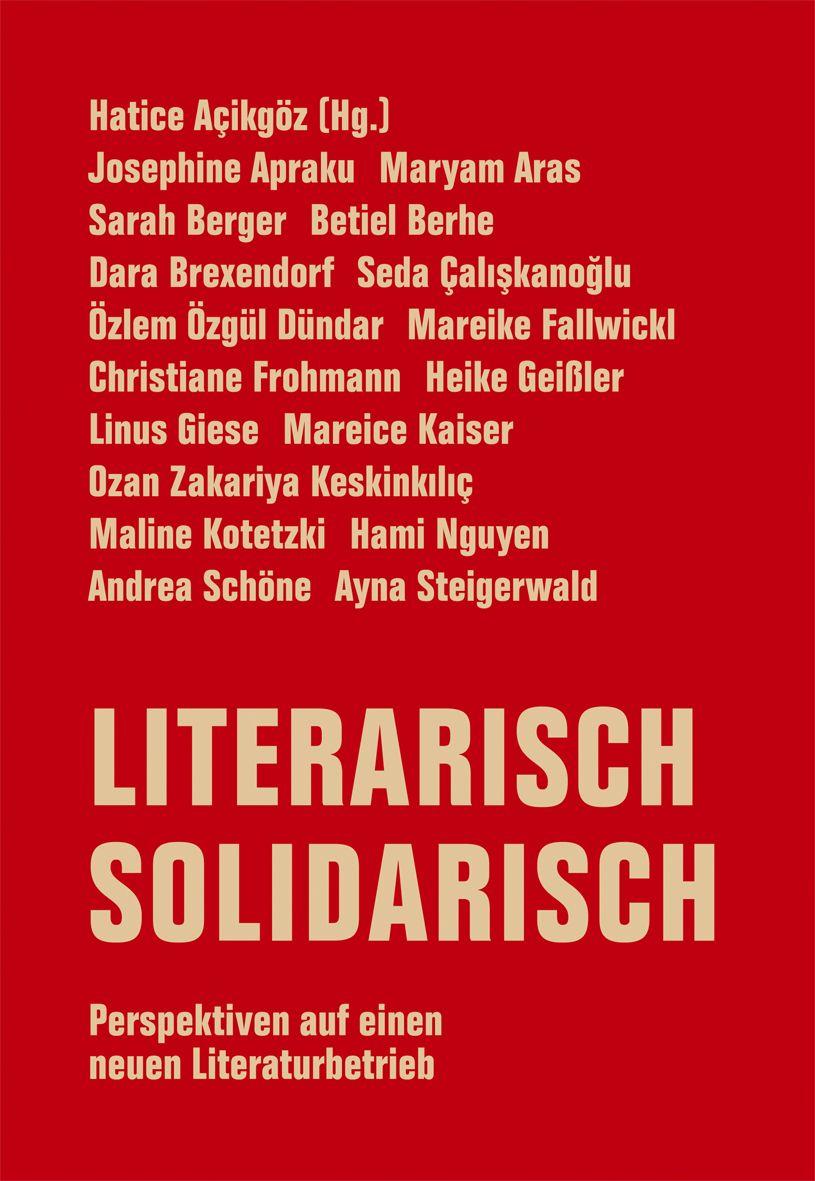 Vorderes Coverbild Literarisch solidarisch