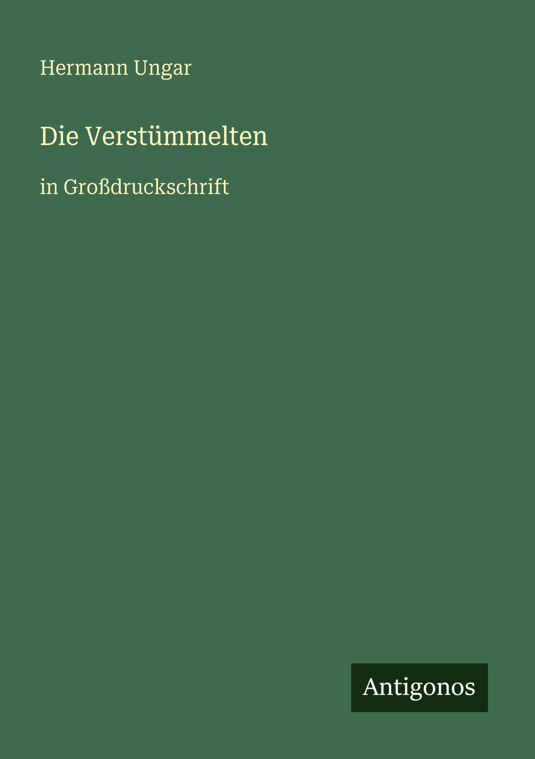 Vorderes Coverbild Die Verstümmelten