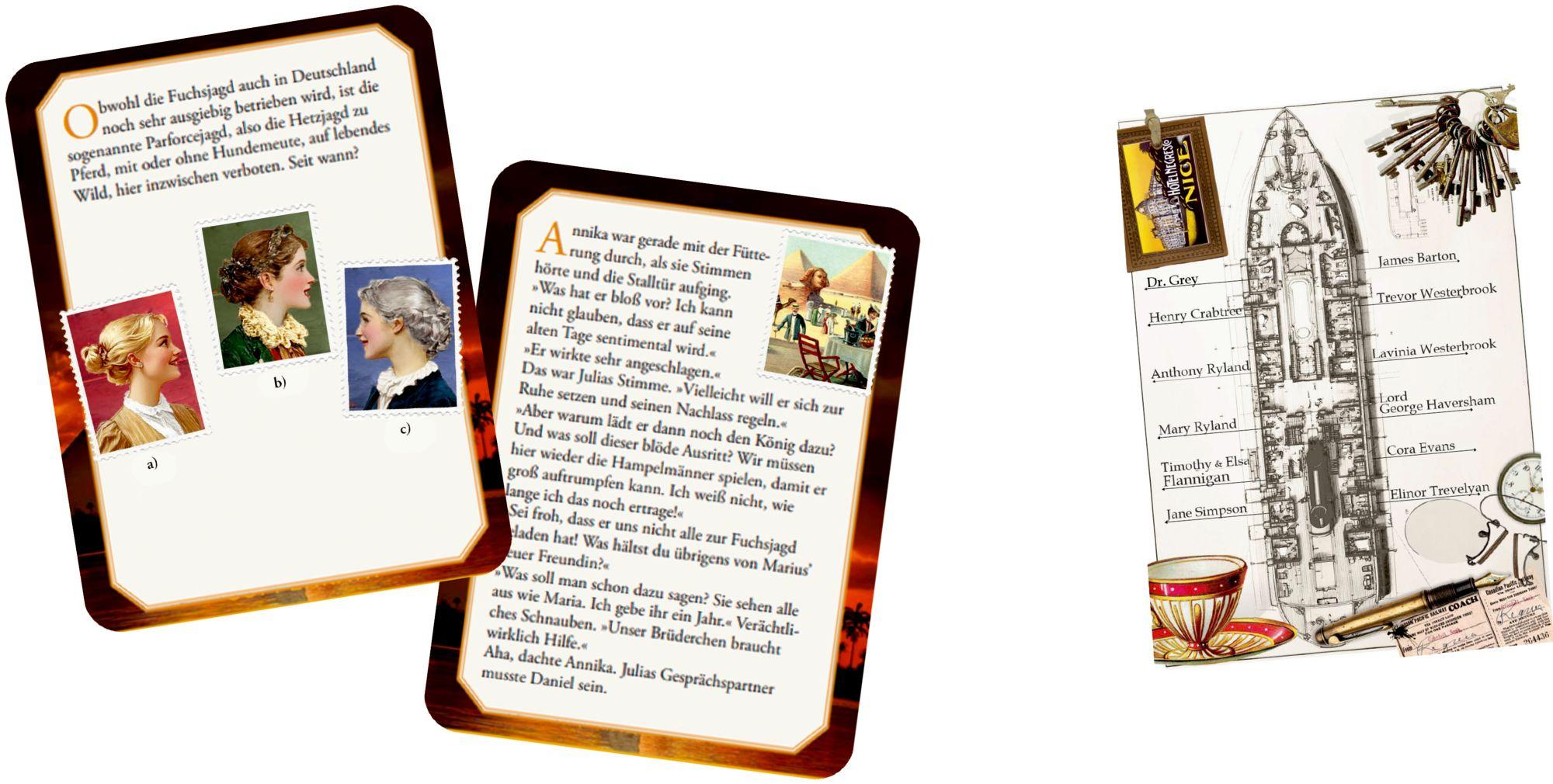 Beispielinhalt (Bild) Schachtelspiel - Tödliche Weihnachten auf dem Nil