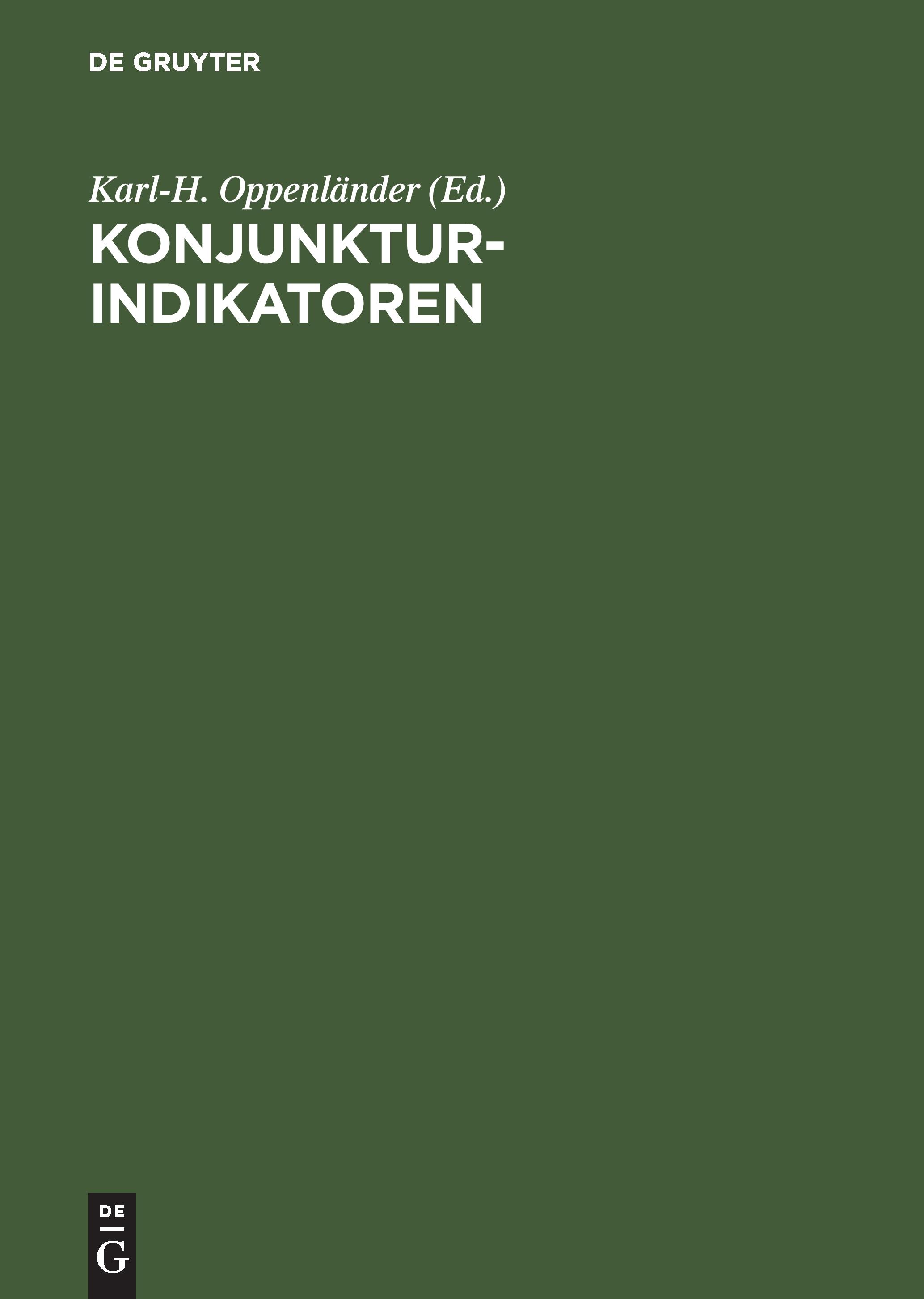 Vorderes Coverbild Konjunkturindikatoren