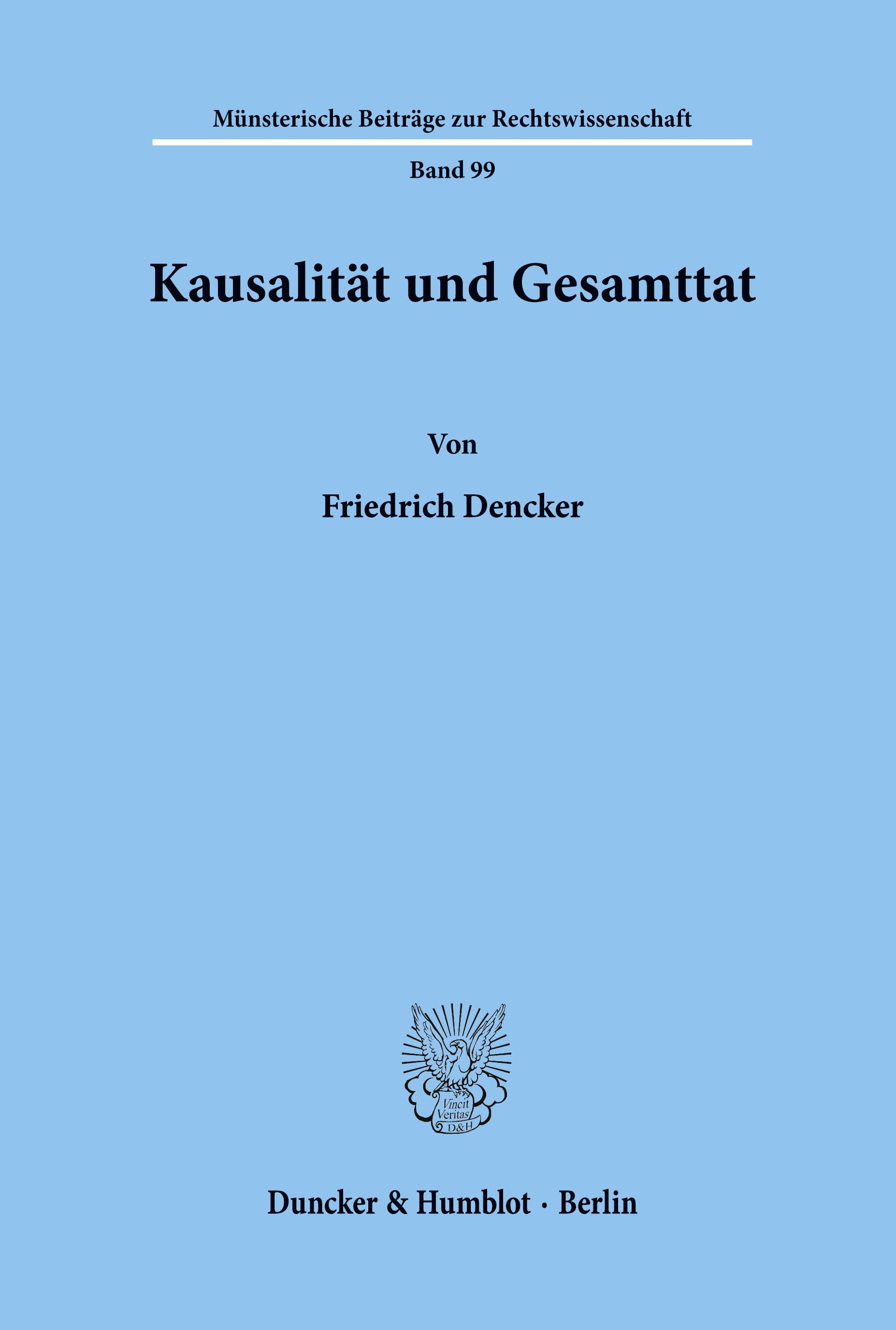 Vorderes Coverbild Kausalität und Gesamttat.