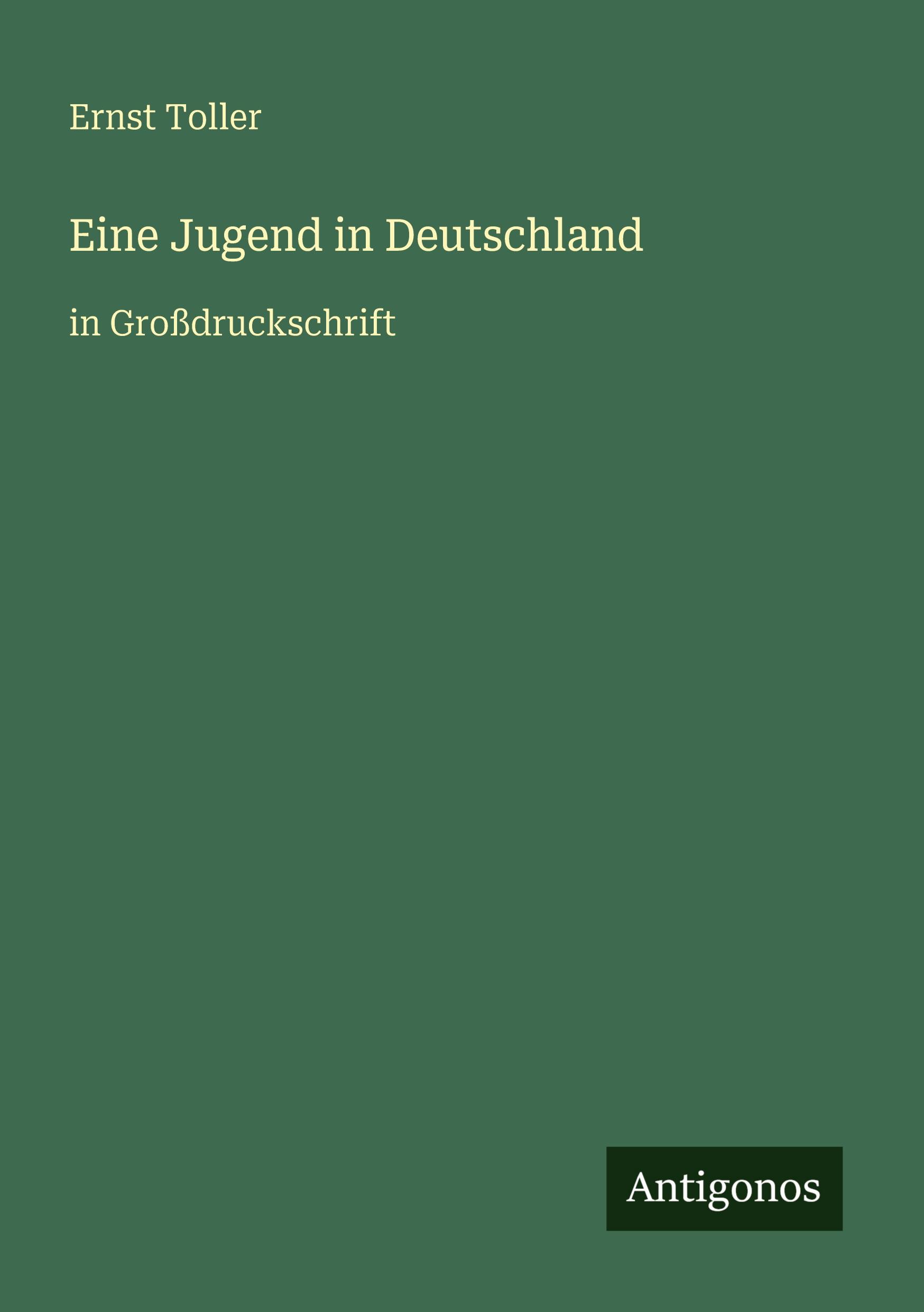 Vorderes Coverbild Eine Jugend in Deutschland