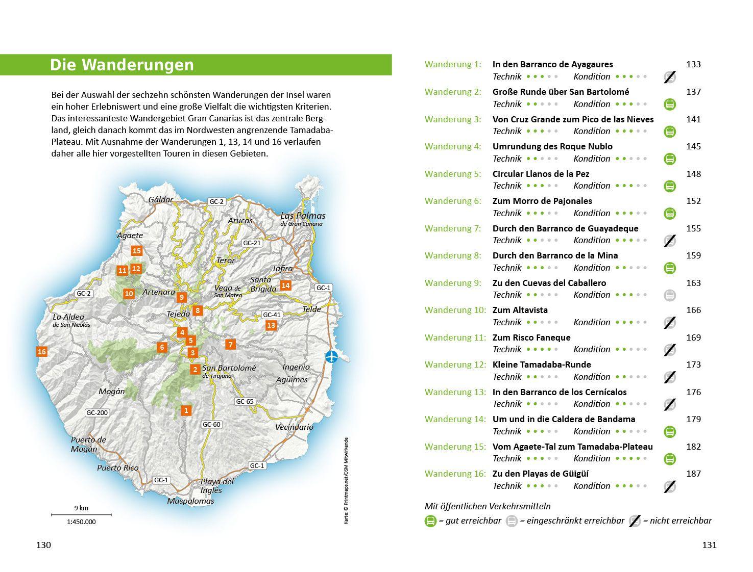 Beispielinhalt (Bild) Maremonto Reise- und Wanderführer: Gran Canaria