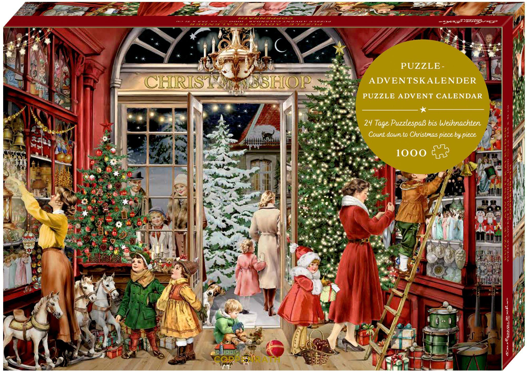 Vorderes Coverbild Puzzle-Adventskalender - Nostalgischer Weihnachtsladen