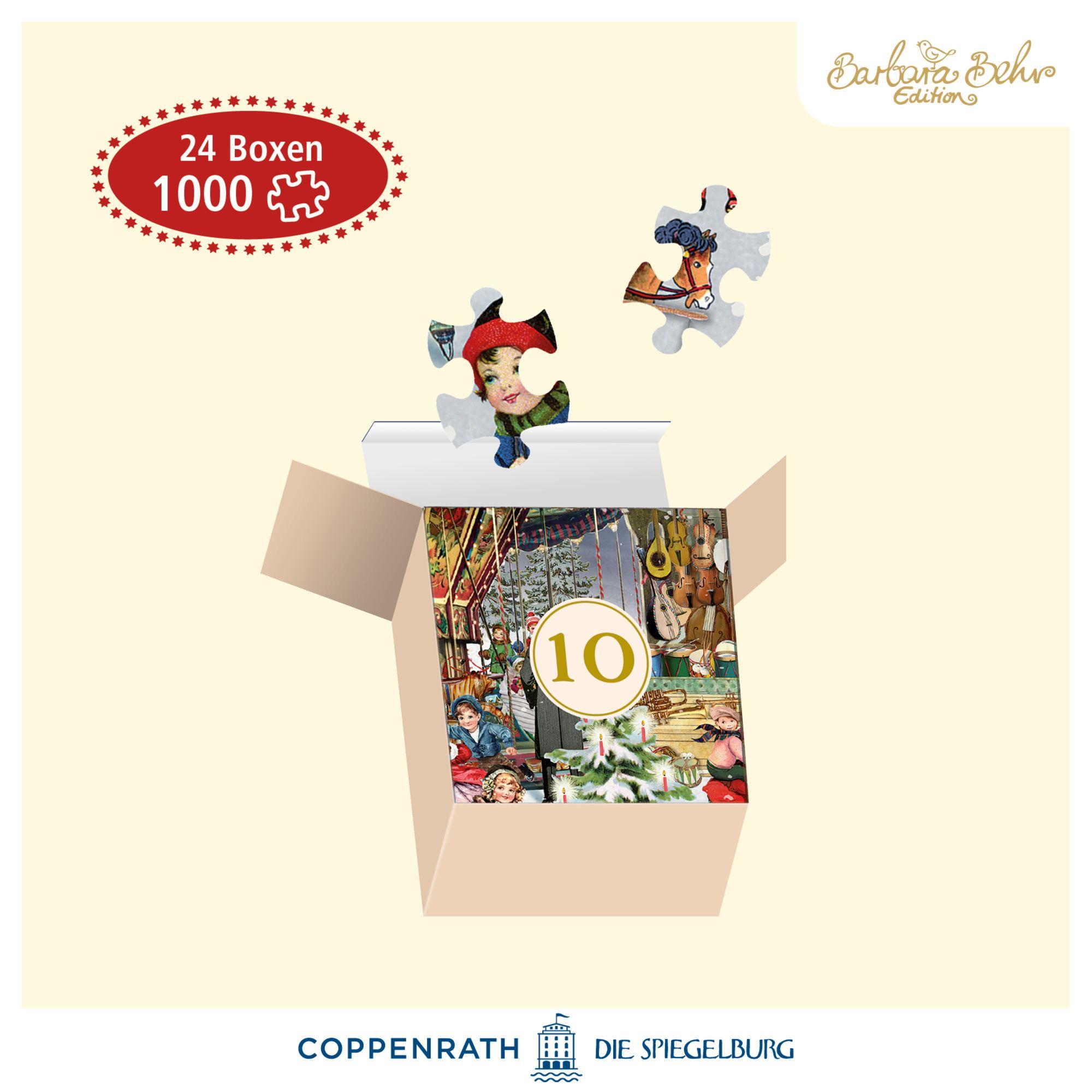 Beispielinhalt (Bild) Puzzle-Adventskalender - Nostalgischer Weihnachtsmarkt