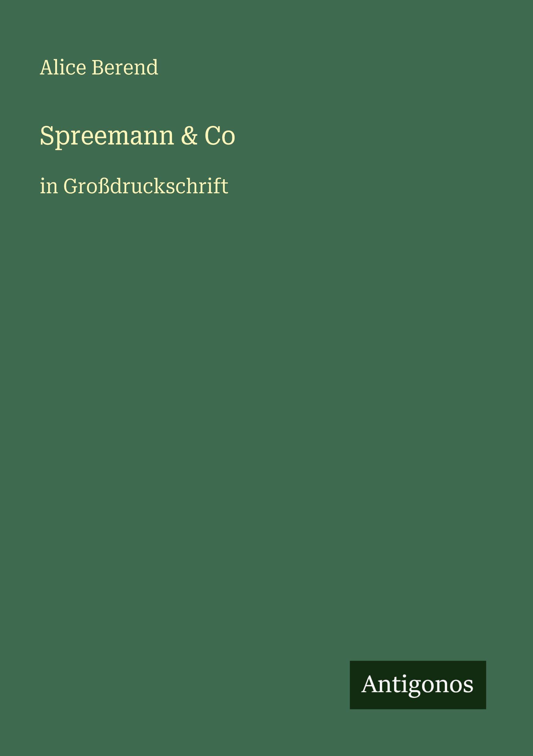 Vorderes Coverbild Spreemann & Co