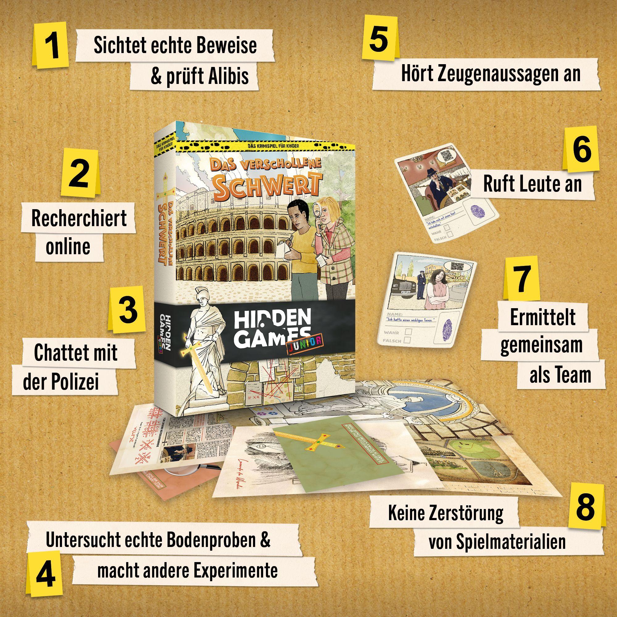 Beispielinhalt (Bild) Hidden Games Tatort: Das verschollene Schwert (Junior)