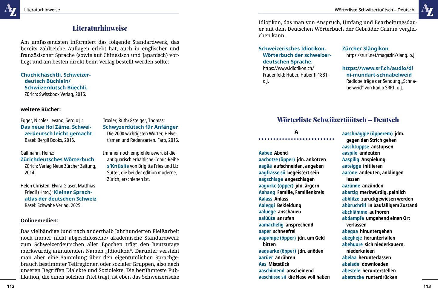 Beispielinhalt (Bild) Reise Know-How Sprachführer Schwiizertüütsch - Das Deutsch der Eidgenossen