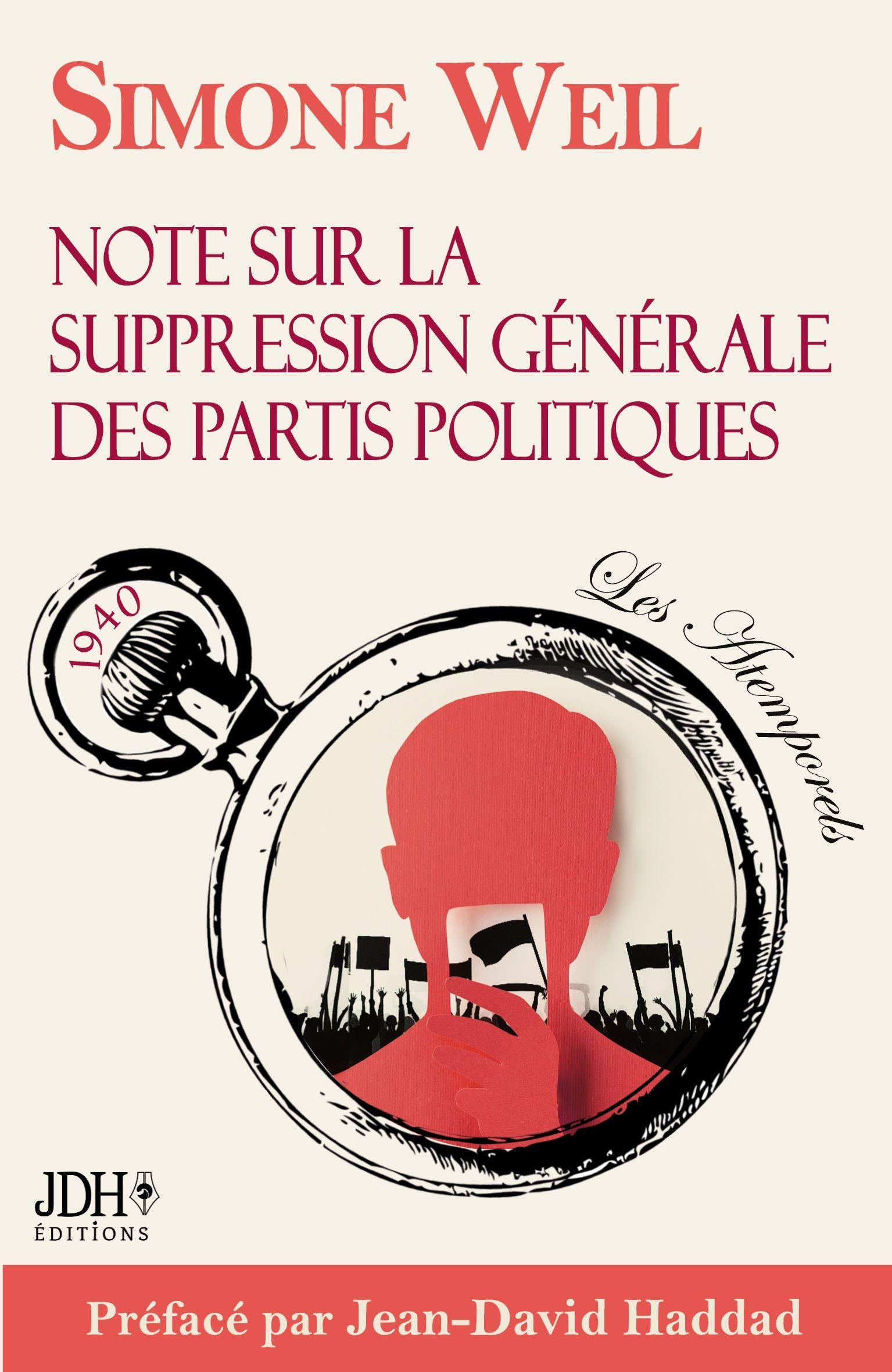 Vorderes Coverbild Note sur la suppression générale des partis politiques
