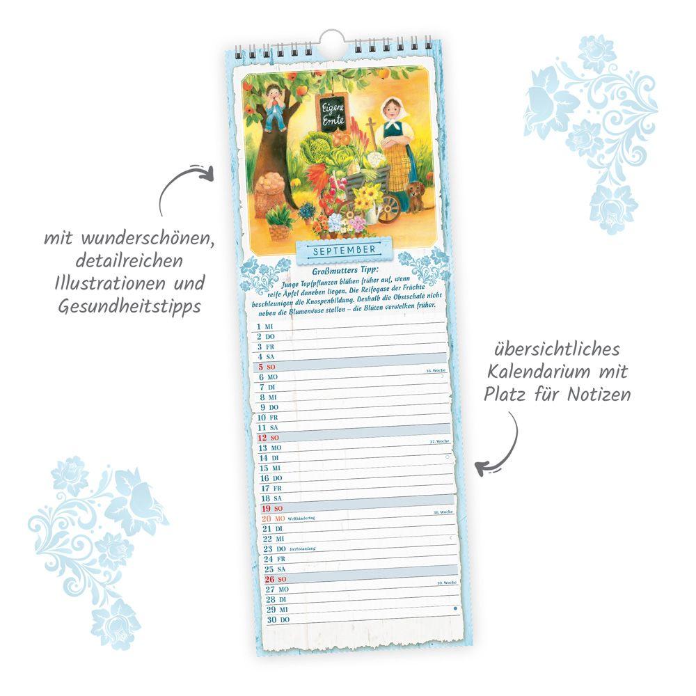 Beispielinhalt (Bild) TRÖTSCH - Maxi-Streifenkalender Großmutters Küche 2027