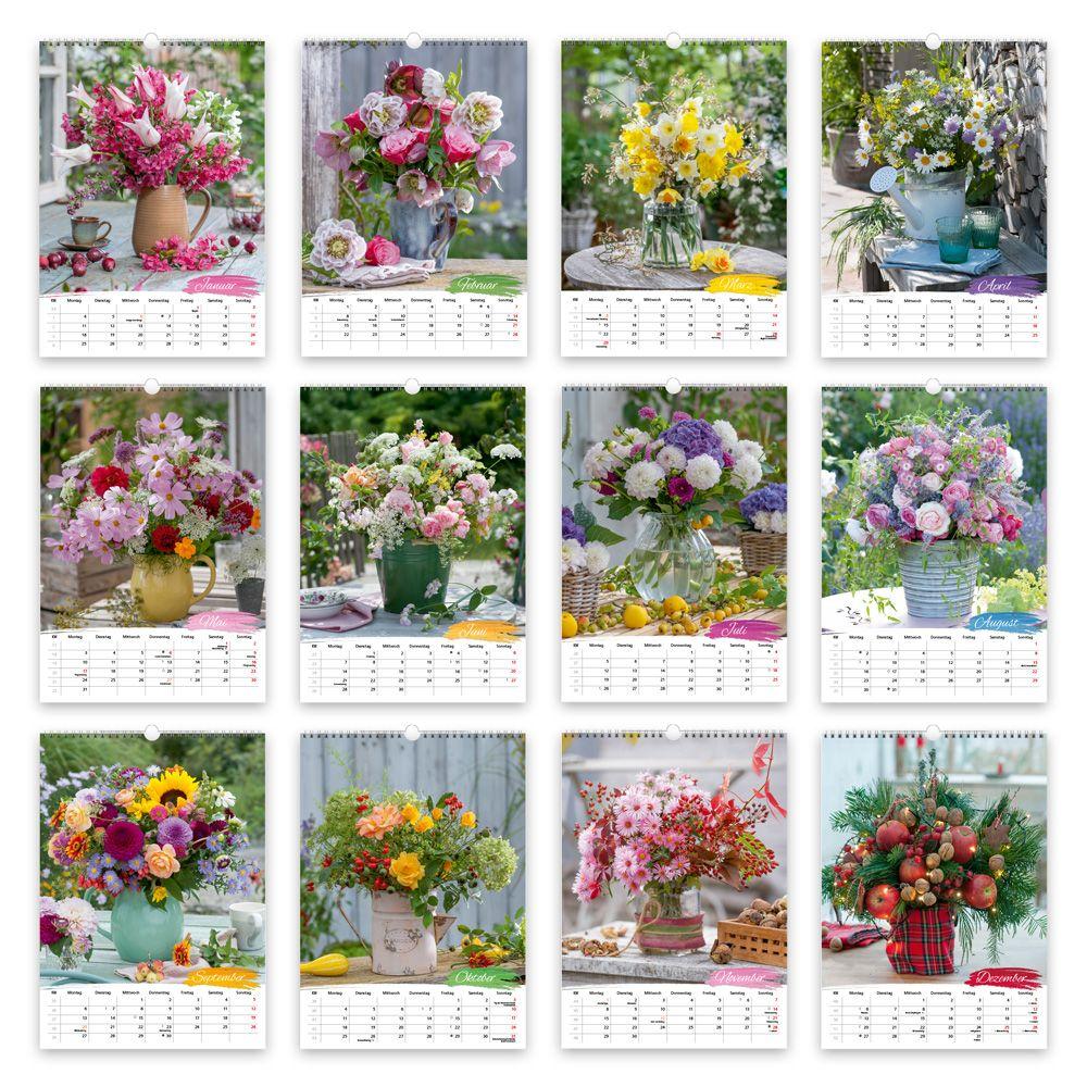 Beispielinhalt (Bild) TRÖTSCH - Großbildkalender Blumen-Arrangements 2027