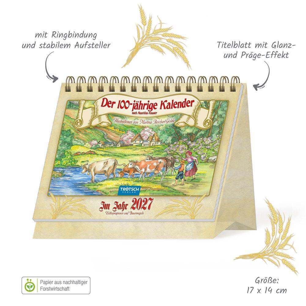 Beispielinhalt (Bild) TRÖTSCH - Aufstellkalender Der 100-jährige Kalender 2027