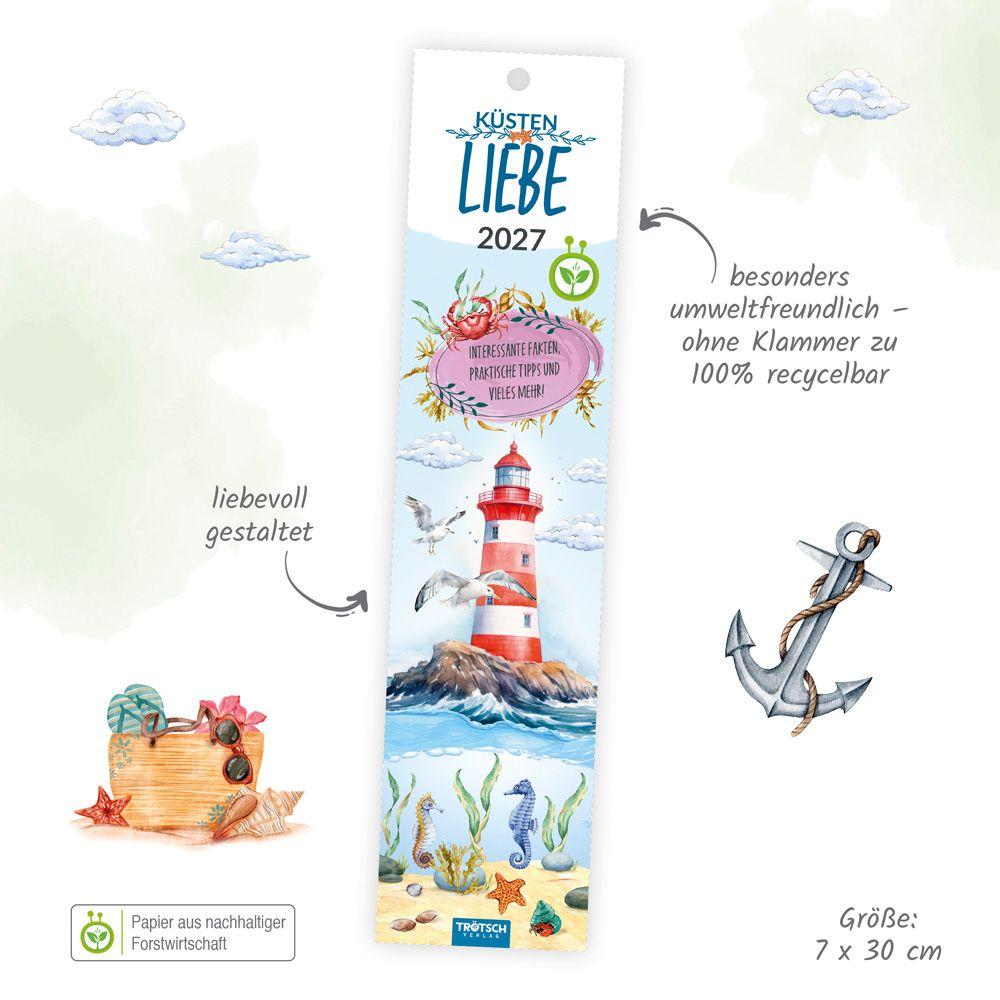 Beispielinhalt (Bild) TRÖTSCH - Streifenkalender Mini Küstenliebe 2027