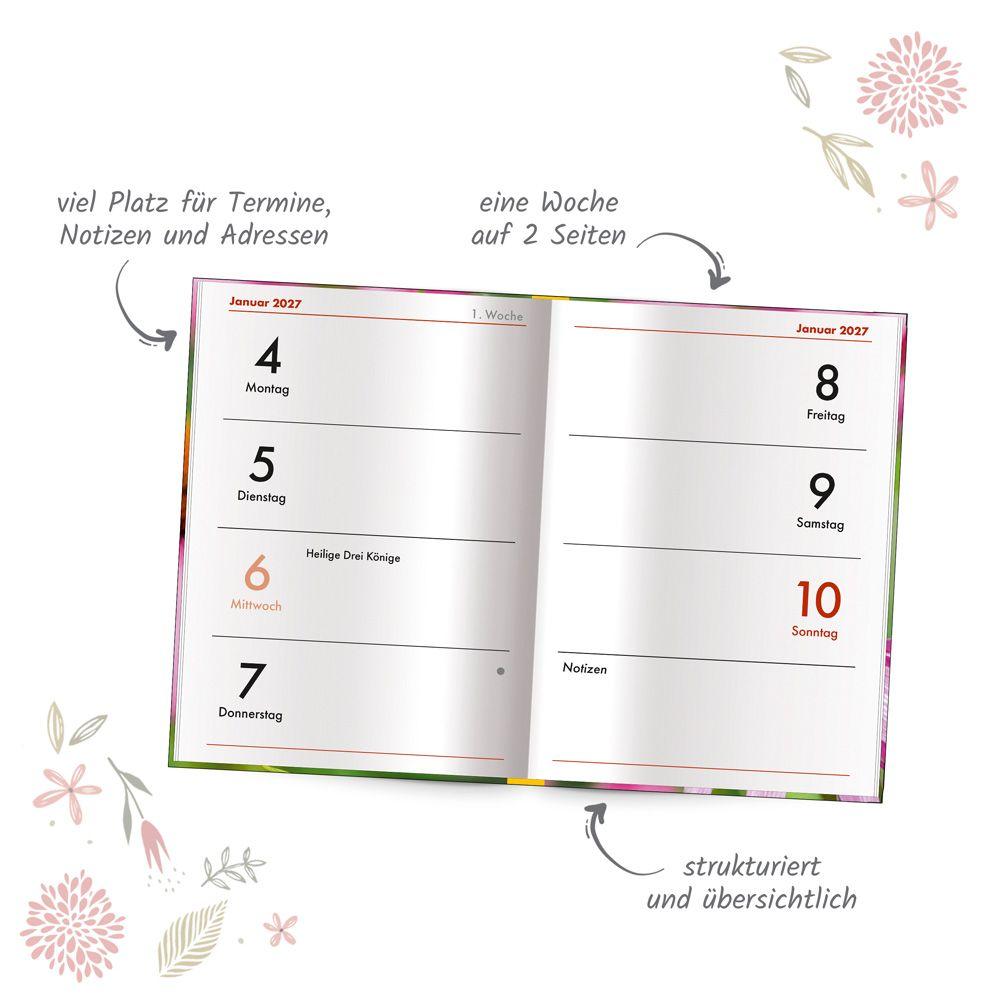 Beispielinhalt (Bild) TRÖTSCH - Taschenkalender A7 Schmetterling 2027