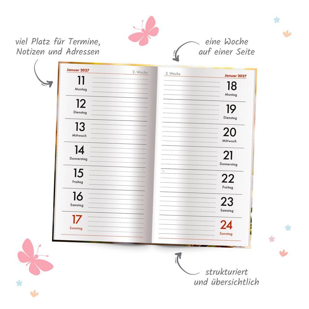Beispielinhalt (Bild) TRÖTSCH - Taschenterminer Schmetterling 2027
