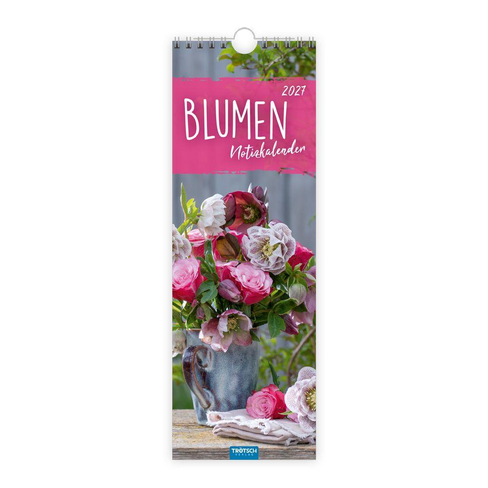 Vorderes Coverbild TRÖTSCH - Streifenkalender Blumen 2027 Notizkalender