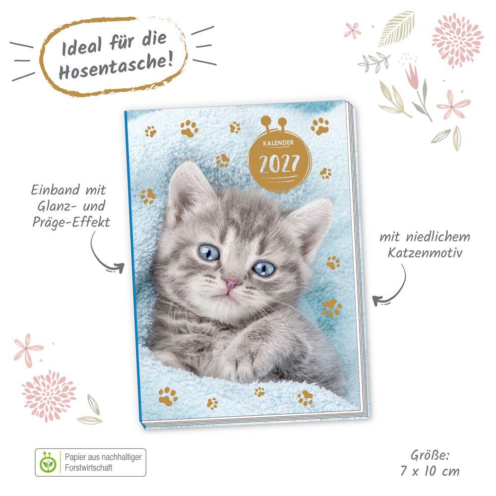 Beispielinhalt (Bild) TRÖTSCH - Taschenkalender A7 Katze 2027
