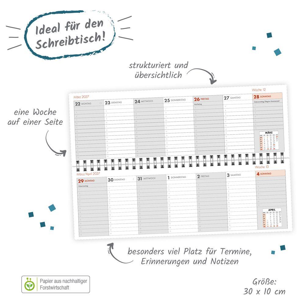 Beispielinhalt (Bild) TRÖTSCH - Schreibtischquerkalender 1 2027