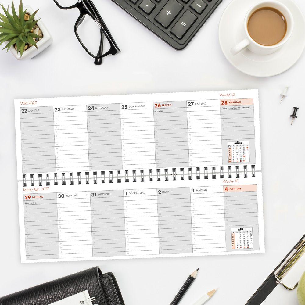 Beispielinhalt (Bild) TRÖTSCH - Schreibtischquerkalender 1 2027