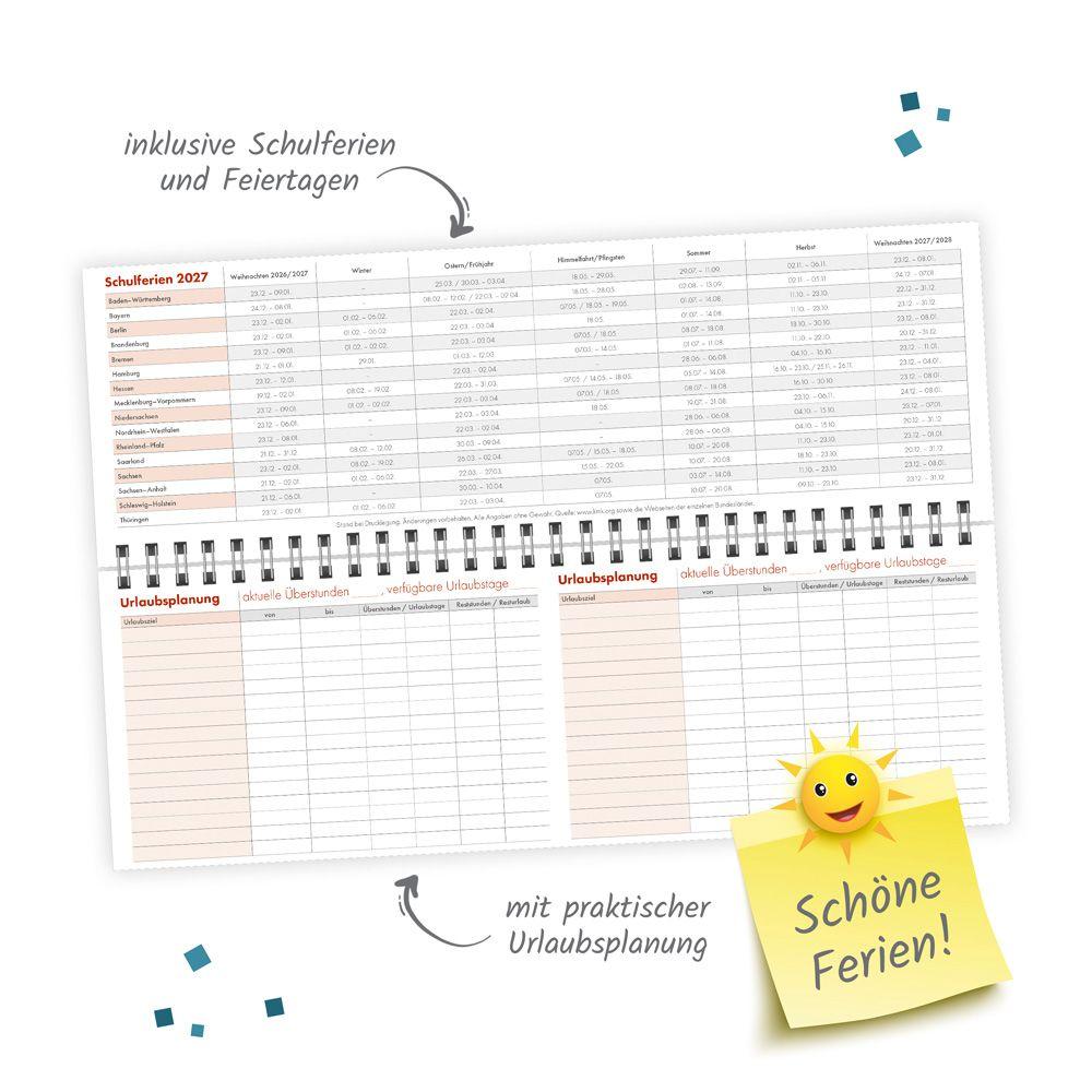 Beispielinhalt (Bild) TRÖTSCH - Schreibtischquerkalender 1 2027