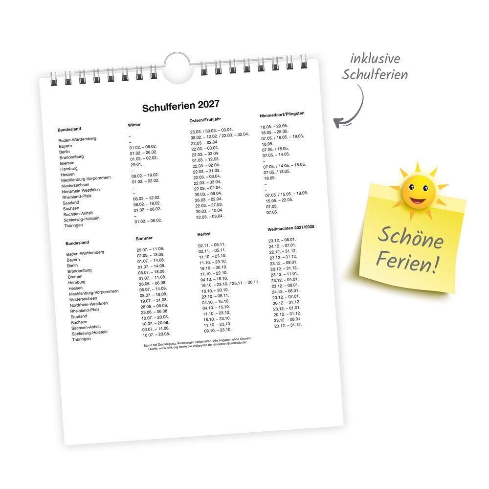 Beispielinhalt (Bild) TRÖTSCH - Notizkalender zum Hängen Blumen 2027