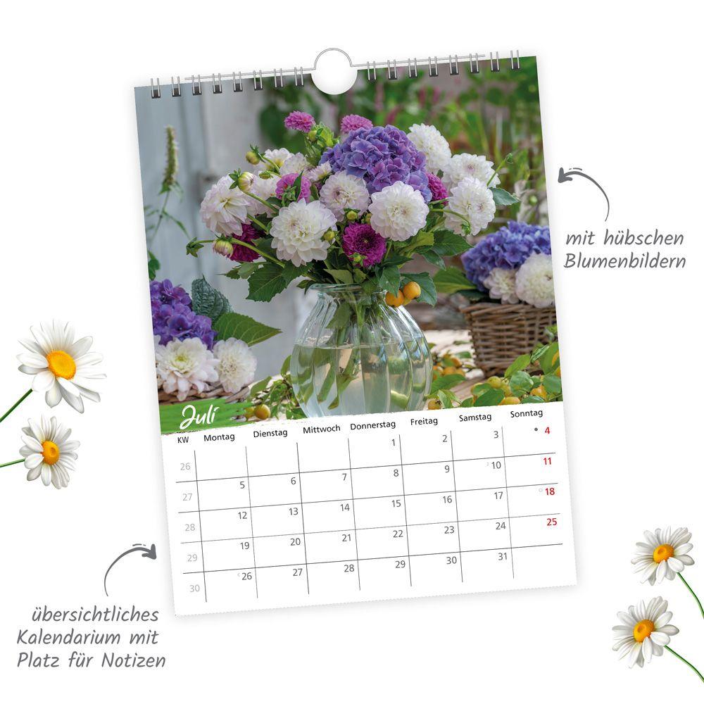 Beispielinhalt (Bild) TRÖTSCH - Notizkalender zum Hängen Blumen 2027