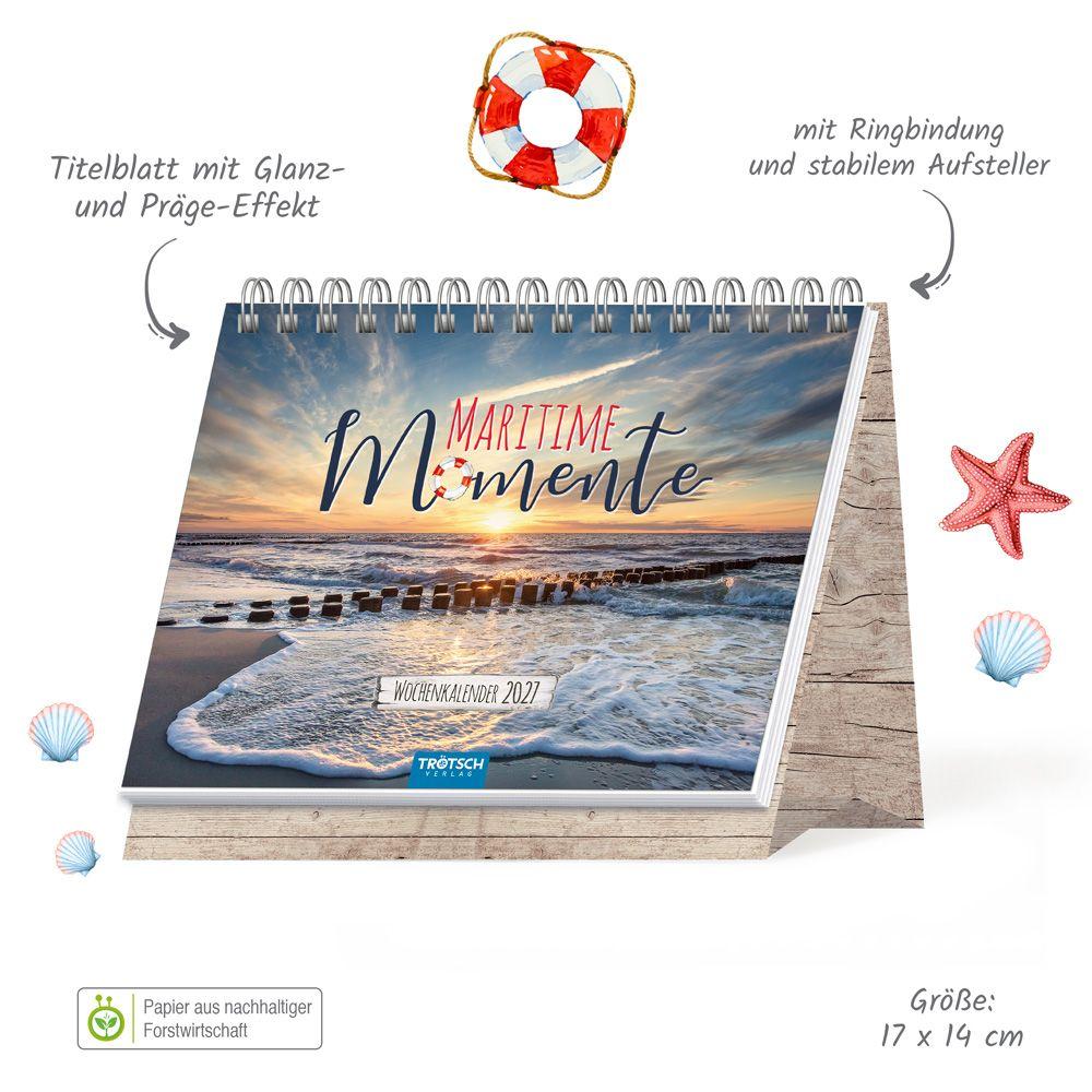 Beispielinhalt (Bild) TRÖTSCH - Aufstellwochenkalender Maritime Momente 2027