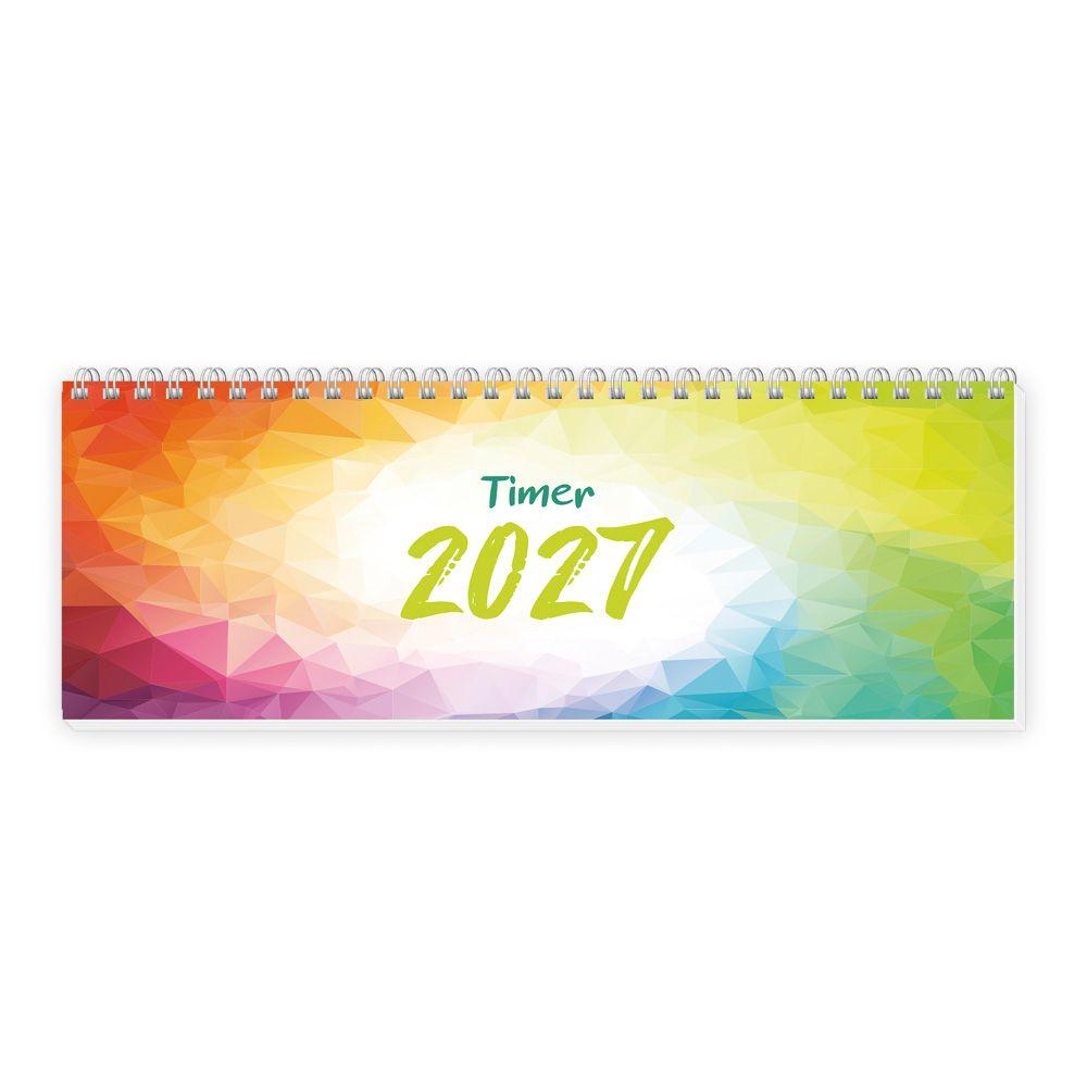 Vorderes Coverbild TRÖTSCH - Schreibtischquerkalender Timer Farben (eine Woche 2 Seiten) 2027