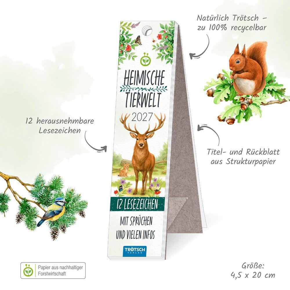 Beispielinhalt (Bild) TRÖTSCH - Lesezeichenkalender Heimische Tierwelt 2027