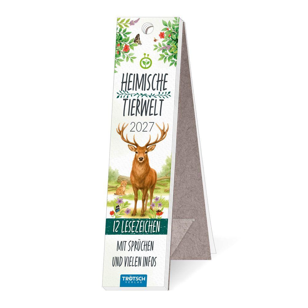 Vorderes Coverbild TRÖTSCH - Lesezeichenkalender Heimische Tierwelt 2027