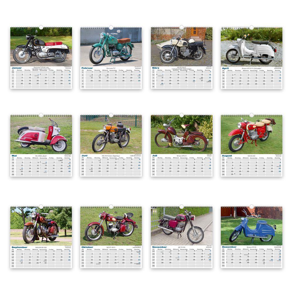 Beispielinhalt (Bild) TRÖTSCH - Technikkalender DDR-Zweiräder 2027