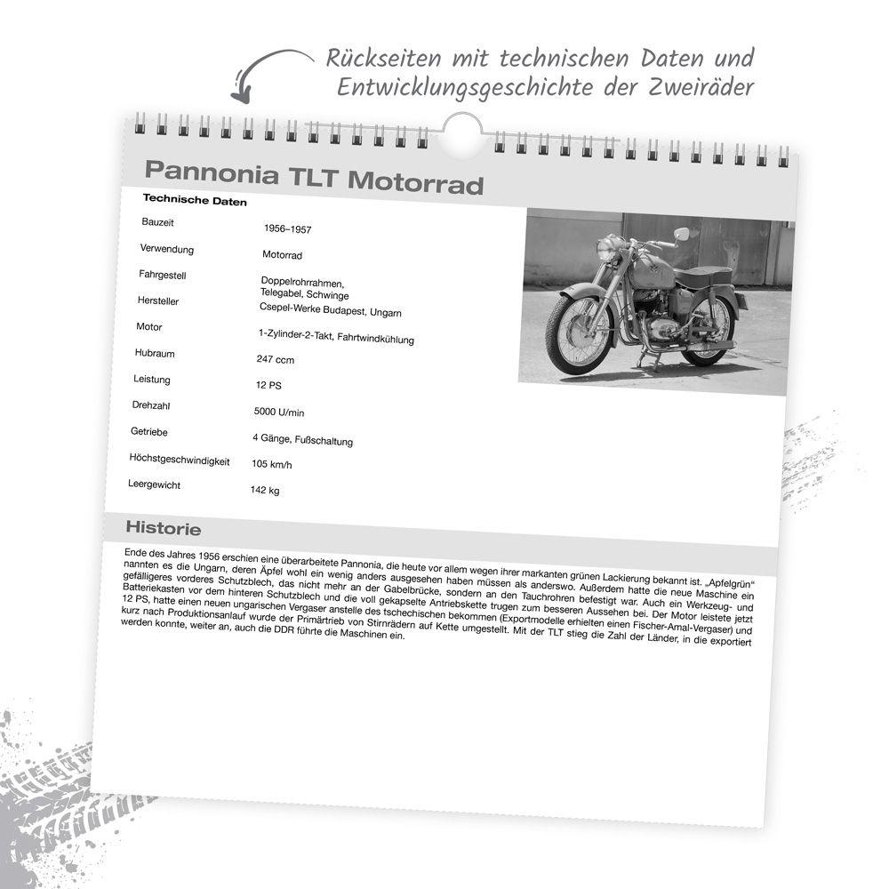 Beispielinhalt (Bild) TRÖTSCH - Technikkalender DDR-Zweiräder 2027