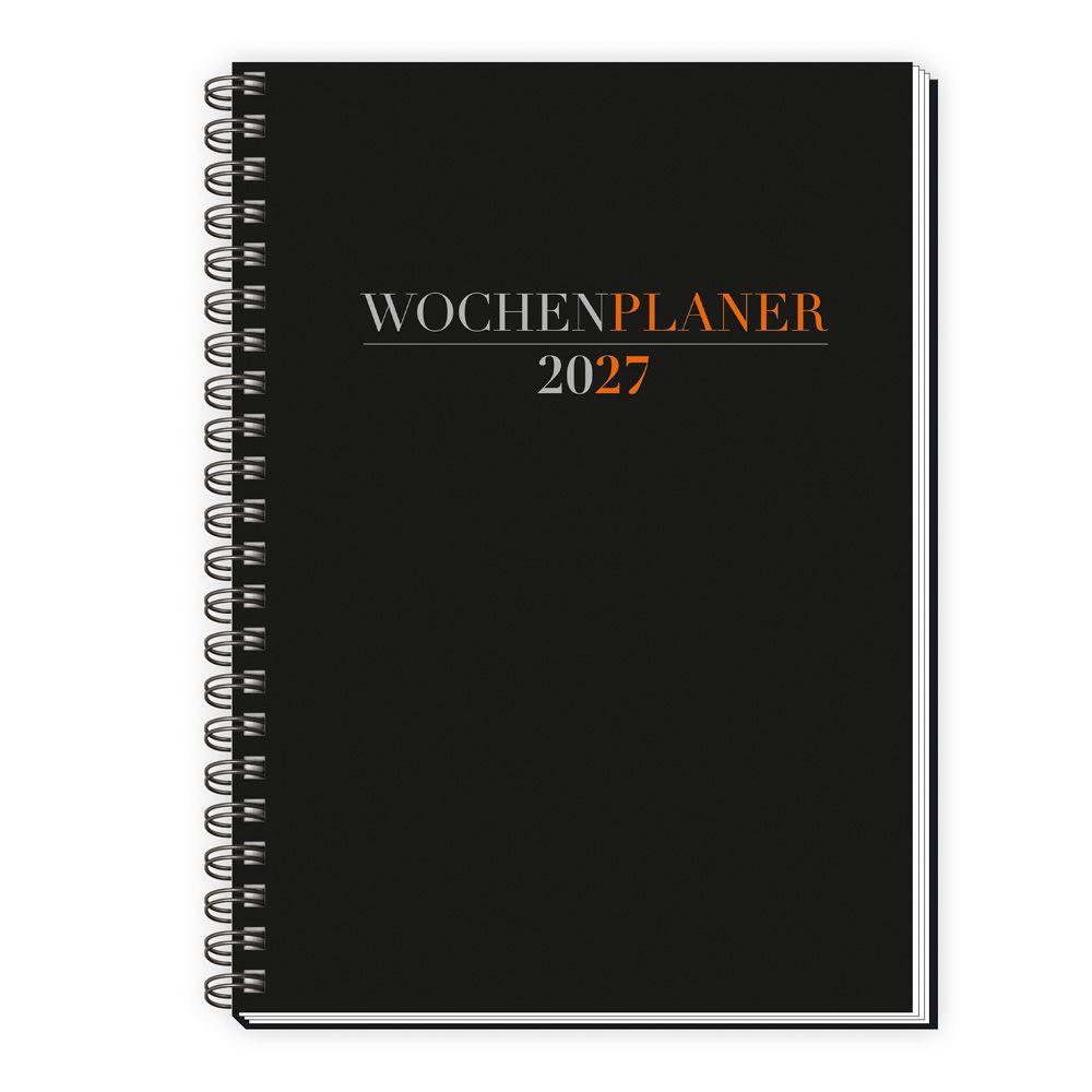 Vorderes Coverbild TRÖTSCH - Wochenplaner A5 mit Wire-O Schwarz 2027