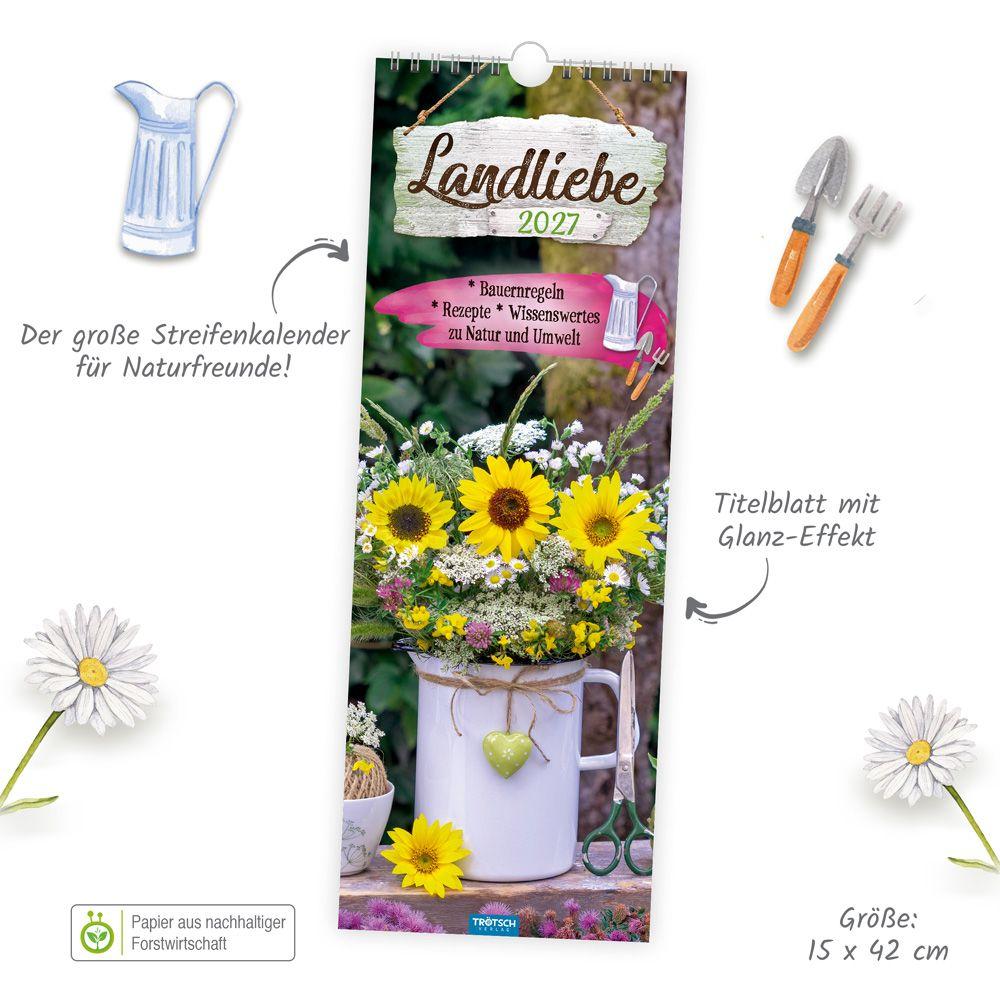 Beispielinhalt (Bild) TRÖTSCH - Maxi-Streifenkalender Landliebe 2027