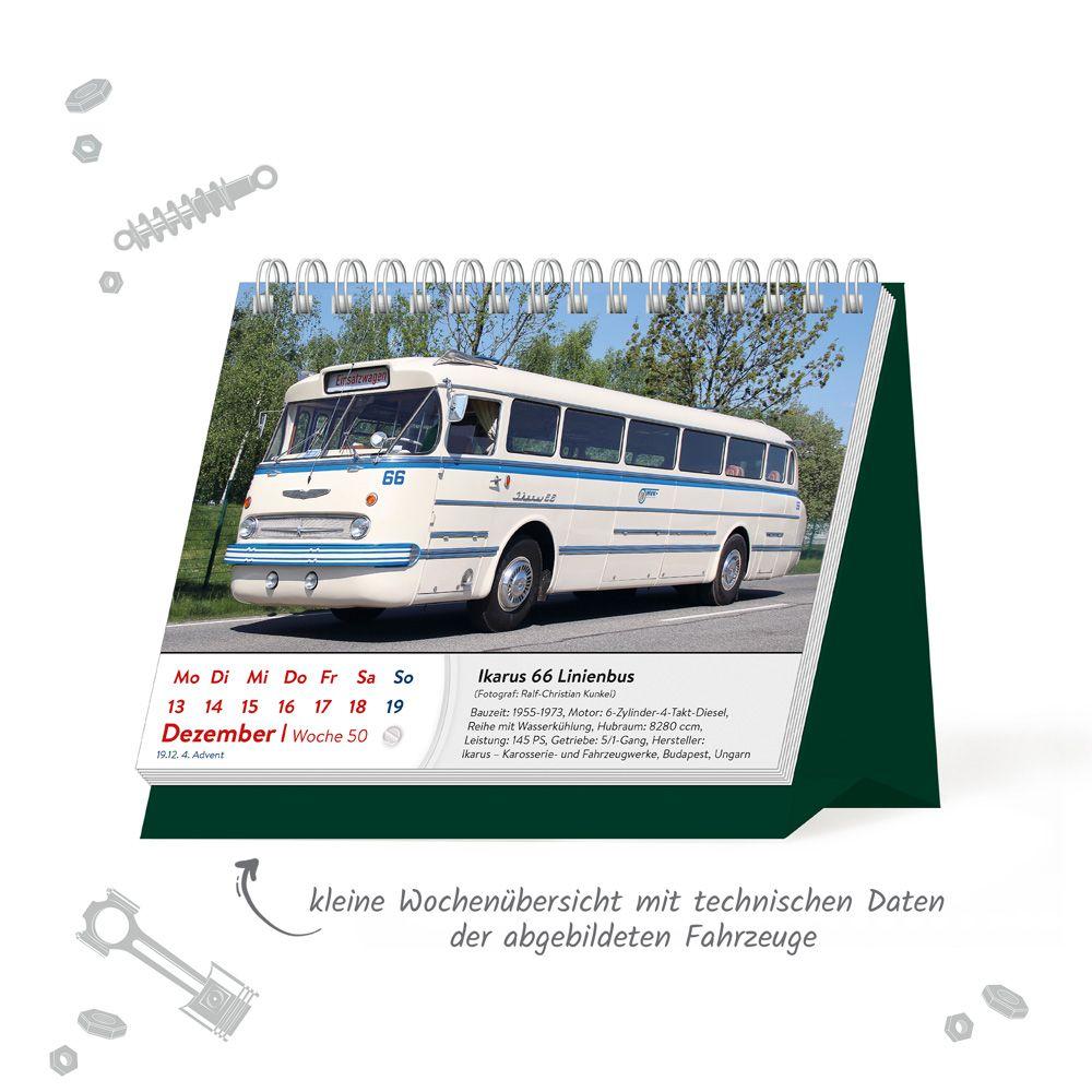 Beispielinhalt (Bild) TRÖTSCH - Aufstellwochenkalender DDR Fahrzeuge 2027