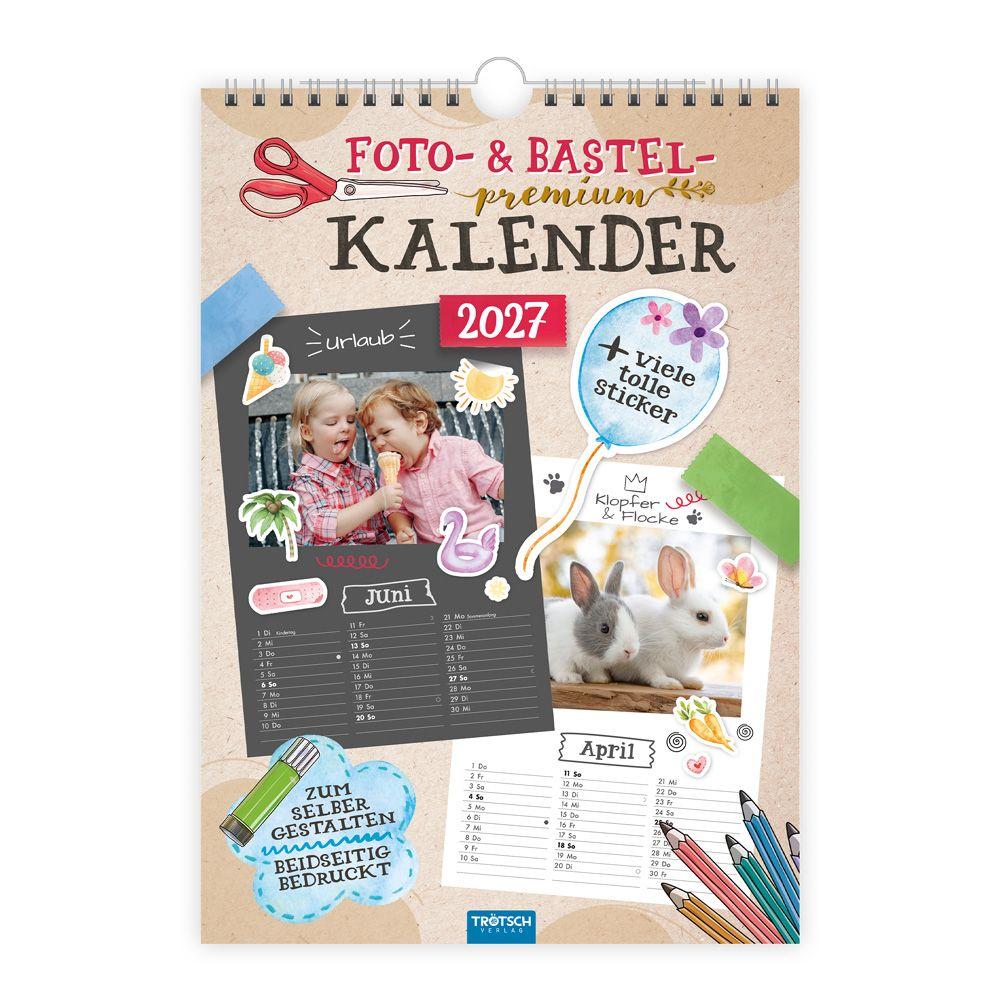 Vorderes Coverbild TRÖTSCH - Foto- und Bastelkalender Premium A4 2027 mit vielen Stickern