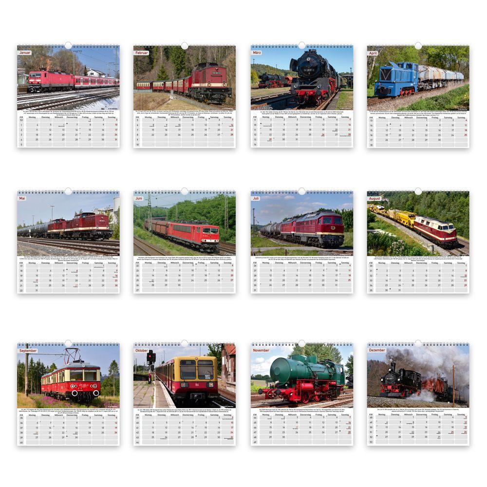 Beispielinhalt (Bild) TRÖTSCH - Technikkalender DDR-Eisenbahnen 2027