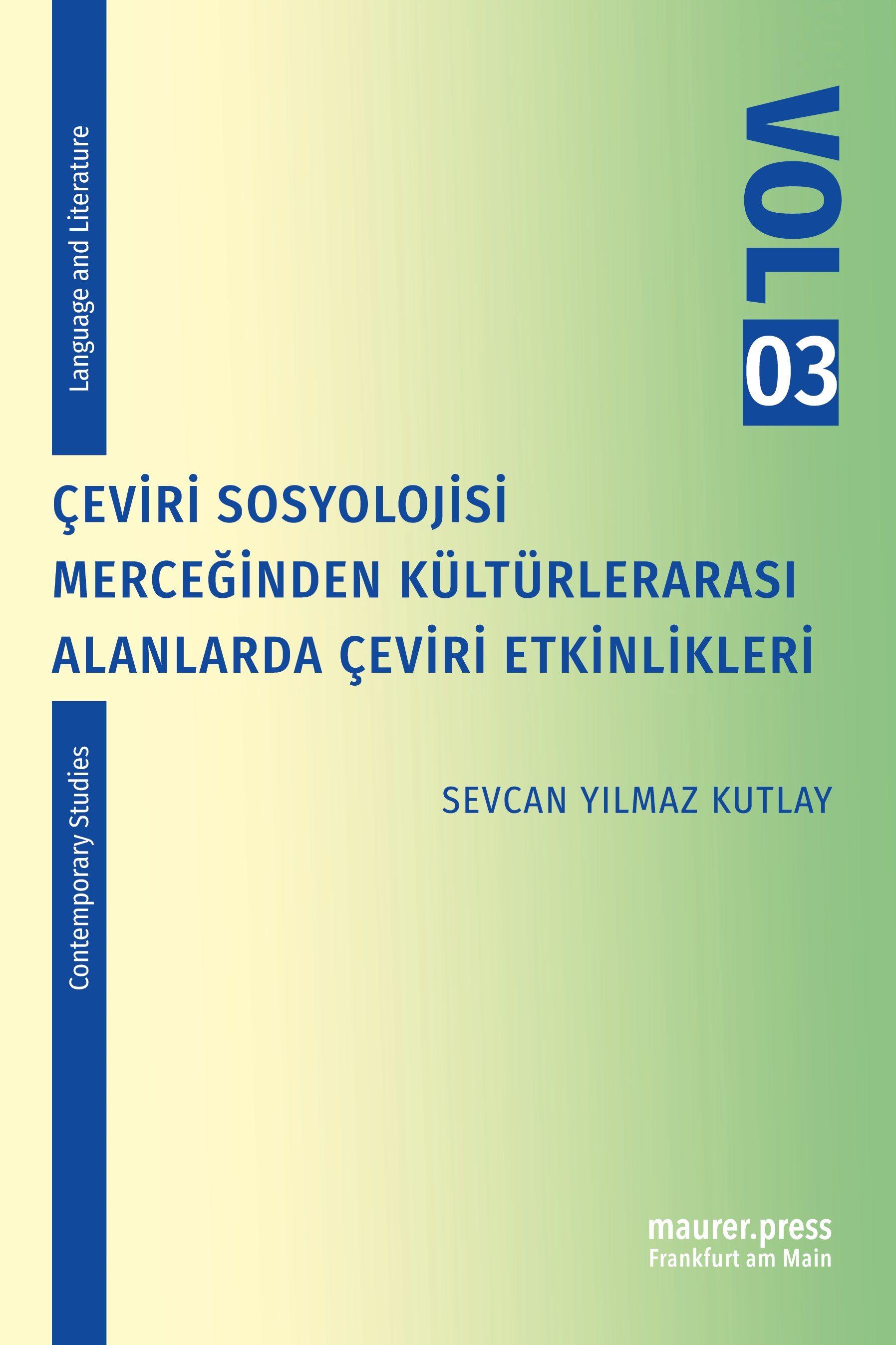 Vorderes Coverbild Çeviri Sosyolojisi Merce¿inden