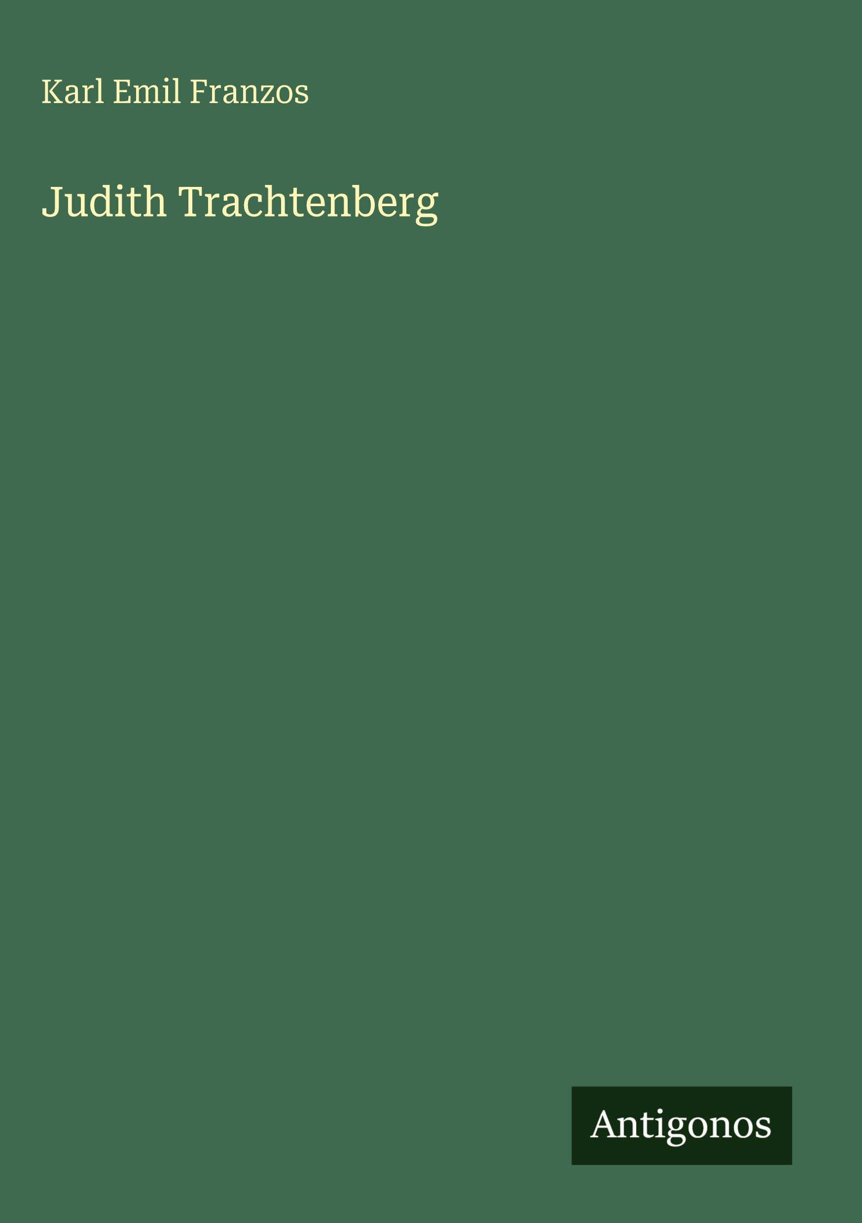 Vorderes Coverbild Judith Trachtenberg