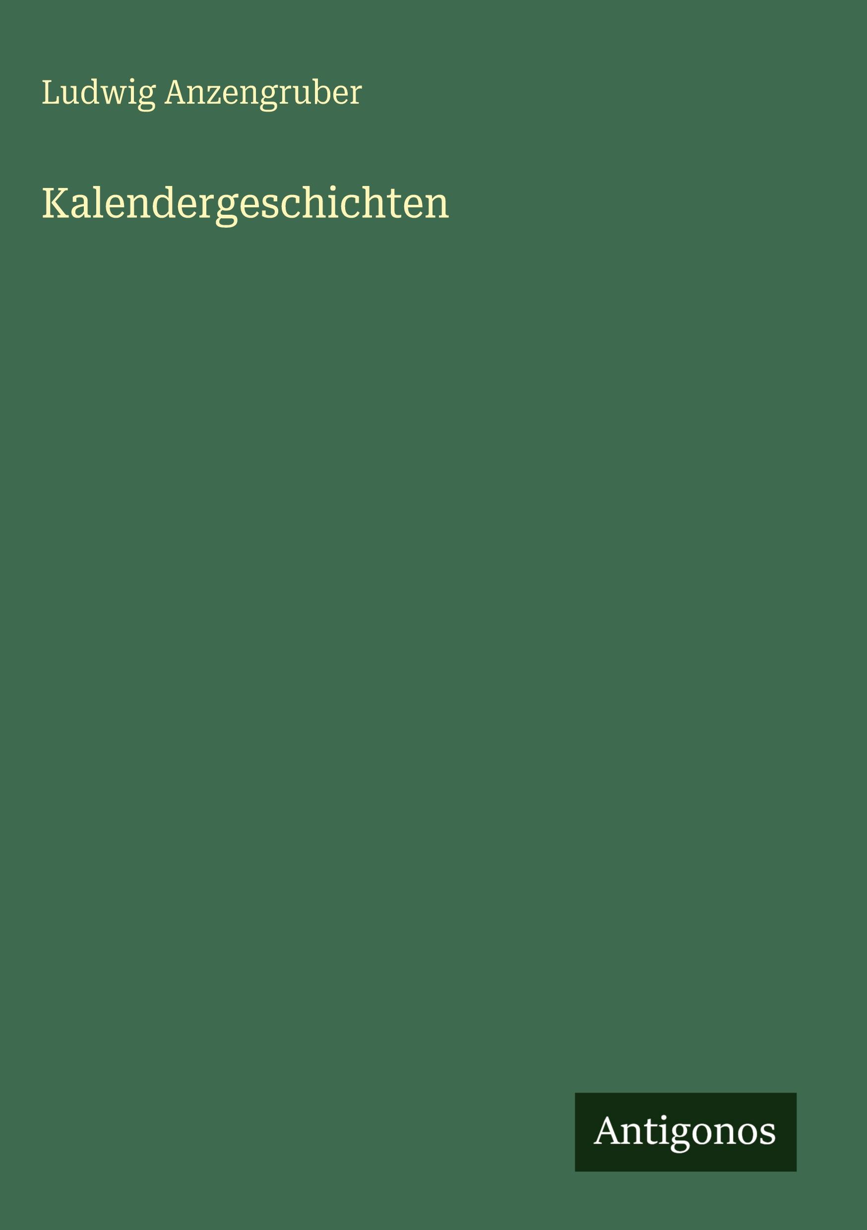 Vorderes Coverbild Kalendergeschichten